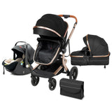 Multifunction 5-IN-1 Baby Stroller Portable Pram High Landscape Infant Cart Luxury Baby Carriage With Car Seat Base