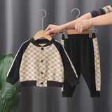 Kids 2Pc Long Sleeve Sweater Jacket & Pants Tracksuit Set