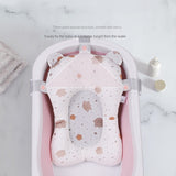 Baby Shower Bath Tub Pad Non-Slip Newborn Bathtub Mat Adjustable Safety Nursing Foldable Support Comfort Cushion Pillow Cartoon