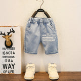 Boy's 2pc, T-shirt & Denim Shorts Summer set.