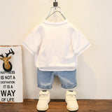 Boy's 2pc, T-shirt & Denim Shorts Summer set.