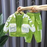 Children's 2pc Urban Style Fashion Jacket & Baggy Cargo Pants Combo