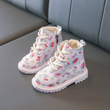 Girl Baby Warm and Stylish Strawberry Leather Boots