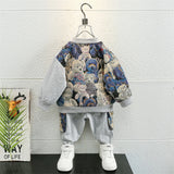 Kid's Cute Baby Bear 2Pc, Zip Up Sweater Jacket & Pants Set.