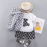 Boys 3pcs Jacket, T-shirt & Shorts Set. Ages 9M-5T