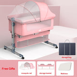 Washable New Born Bed Portable Removable Crib  Adjustment  Big Bed Foldable Cradle