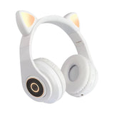 Noise Cancelling Wireless Headphones with RGB Led Light, Foldable Soft Memory Earmuffs, Bluetooth 5.0