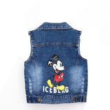 Mickey Mouse Denim Jacket and Sleeveless Vests