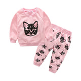 Toddler Girl Kitty Sweatshirt and Pants Set