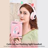 Noise Cancelling Wireless Headphones with RGB Led Light, Foldable Soft Memory Earmuffs, Bluetooth 5.0