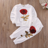 Girls 2Pc Fashion Rose Set