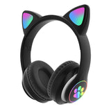 Noise Cancelling Wireless Headphones with RGB Led Light, Foldable Soft Memory Earmuffs, Bluetooth 5.0