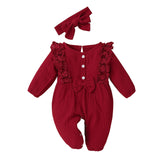 Tie dye Print Jumpsuit Newborn Infant Baby Girl Cotton Linen Romper Lace Bow One Piece Jumpsuit Clothes baby girl winter clothes