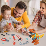 Take Apart Dinosaur Toys for Kids Toys Toolbox Construction Building  with Electric Drill, Dinosaur Toys Christmas Birthday Gifts Boys Girls