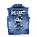 Mickey Mouse Denim Jacket and Sleeveless Vests